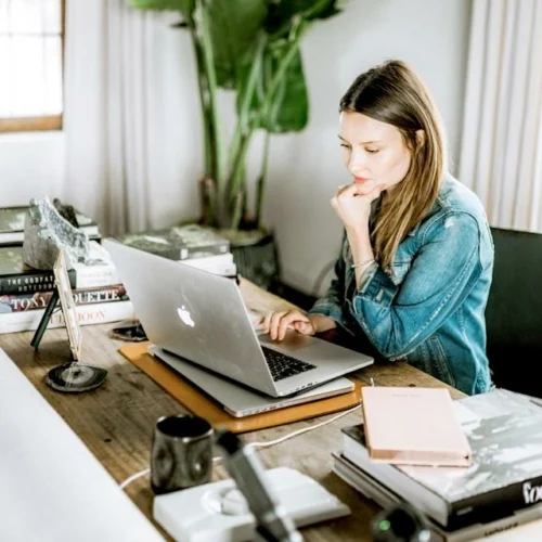 Blank wall with single narrow frame